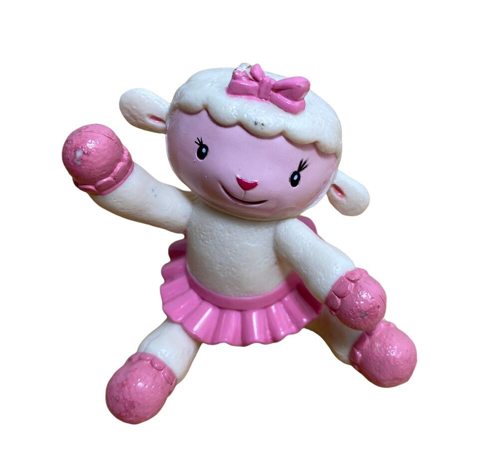 disney doc mcstuffins lambie girl plastic figurine 2 in damaged bow